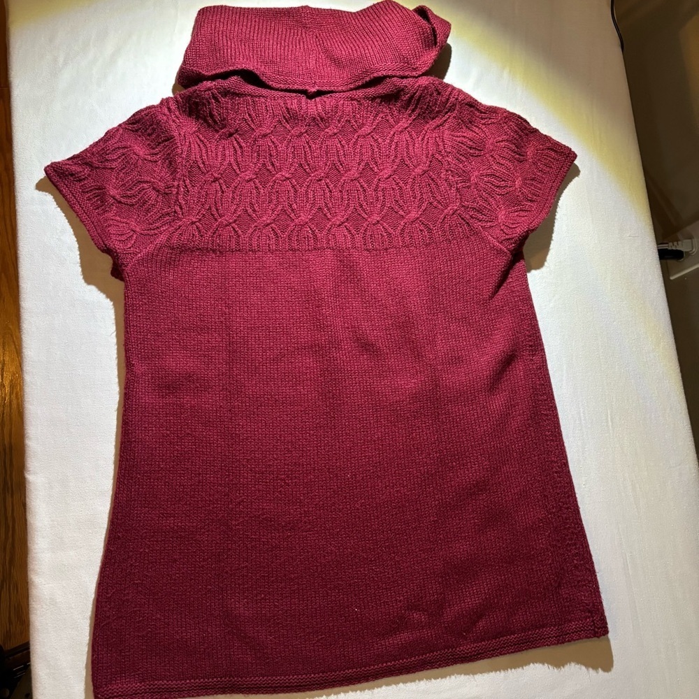 Y2K Design History Deep Red Cowl Neck Sweater - Picture 3 of 7